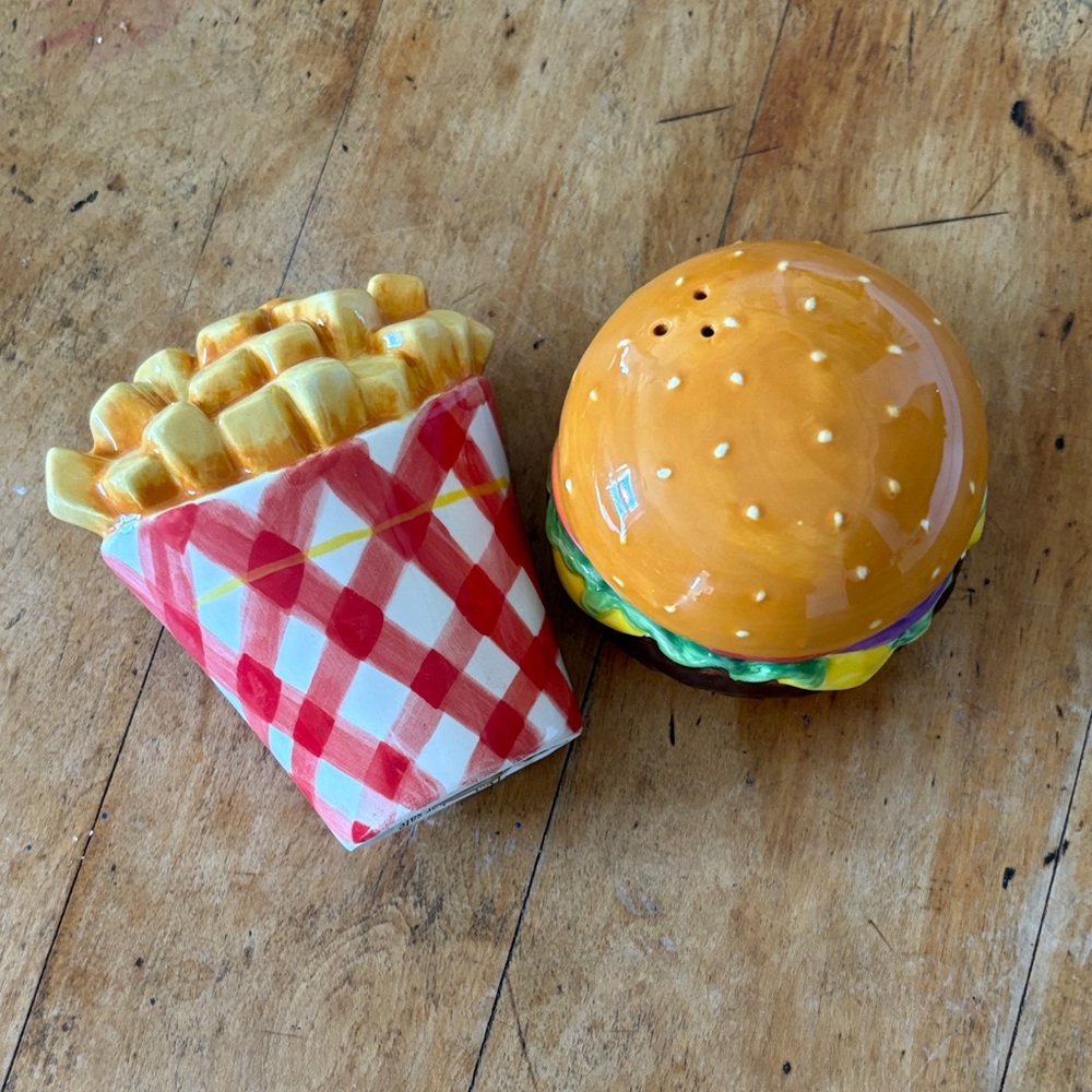 Burger and Fries Salt and Pepper Shakers